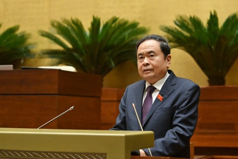 Chủ tịch Quốc hội Trần Thanh Mẫn và các đại biểu dự hội nghị. (Ảnh: THỦY NGUYÊN)