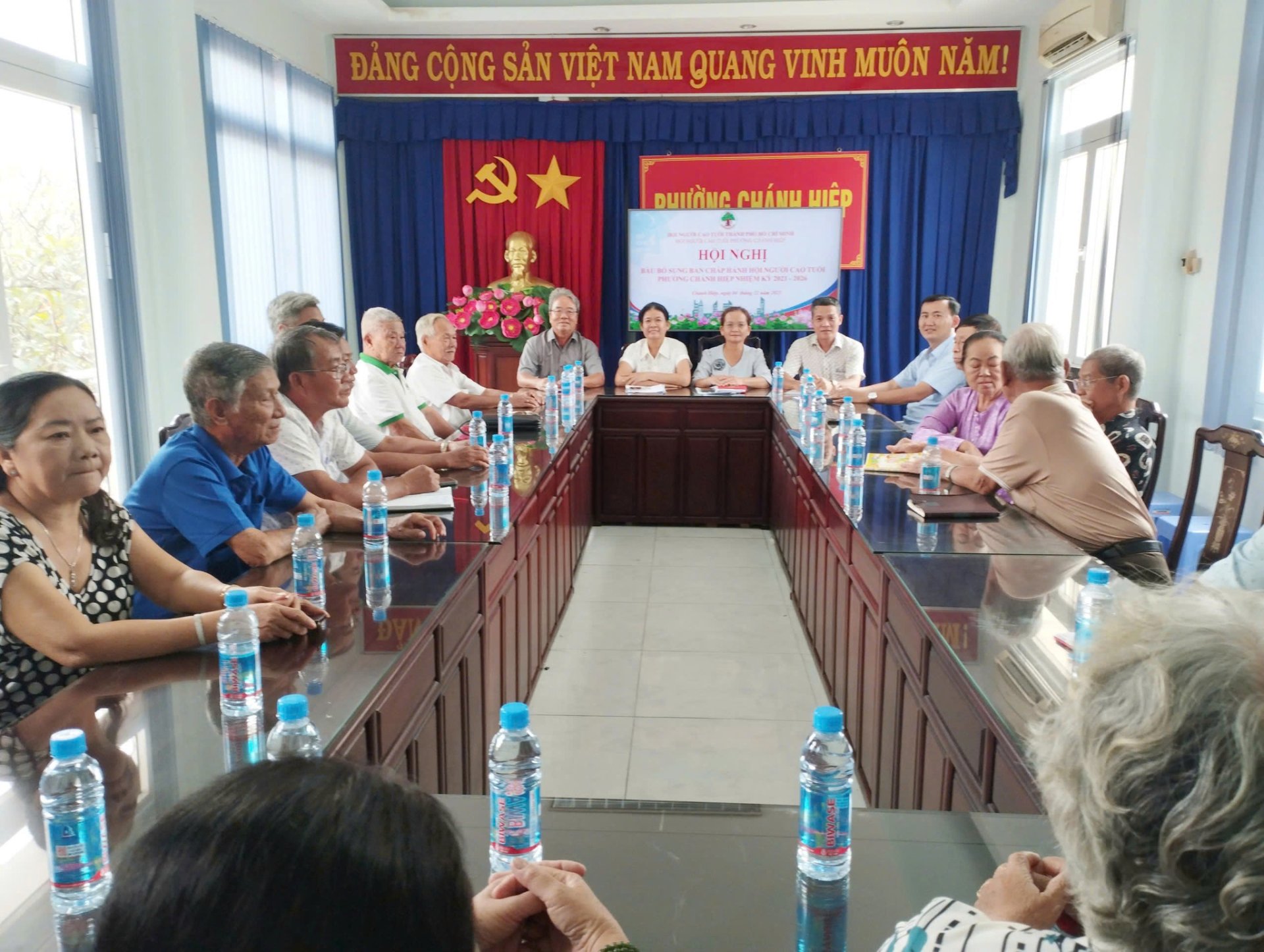HỘI NGƯỜI CAO TUỔI PHƯỜNG CHÁNH HIỆP TỔ CHỨC HỘI NGHỊ KIỆN TOÀN BAN CHẤP HÀNH