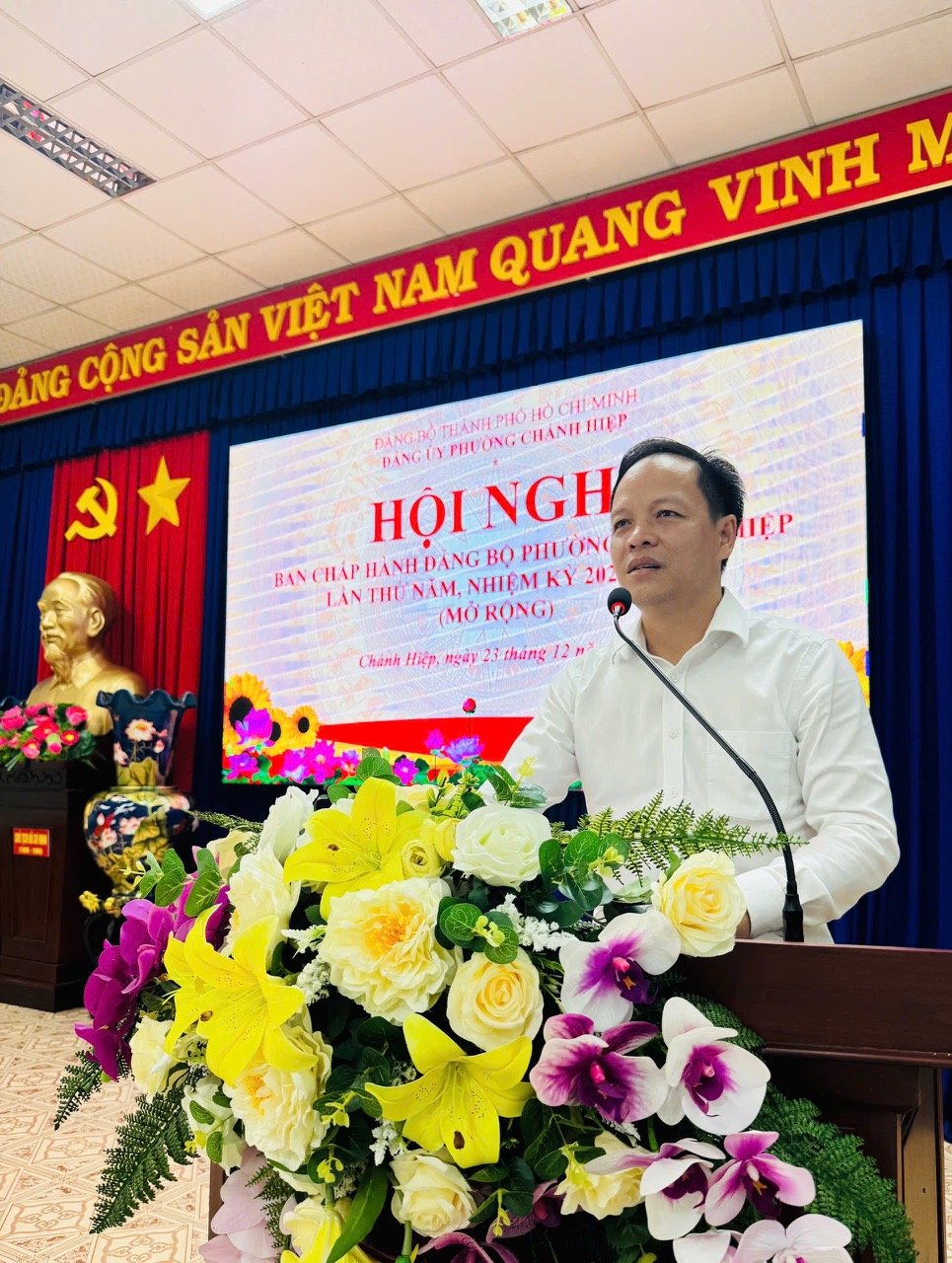 HỘI NGHỊ BAN CHẤP HÀNH ĐẢNG BỘ PHƯỜNG CHÁNH HIỆP LẦN THỨ NĂM, NHIỆM KỲ 2025 - 2030 (MỞ RỘNG)