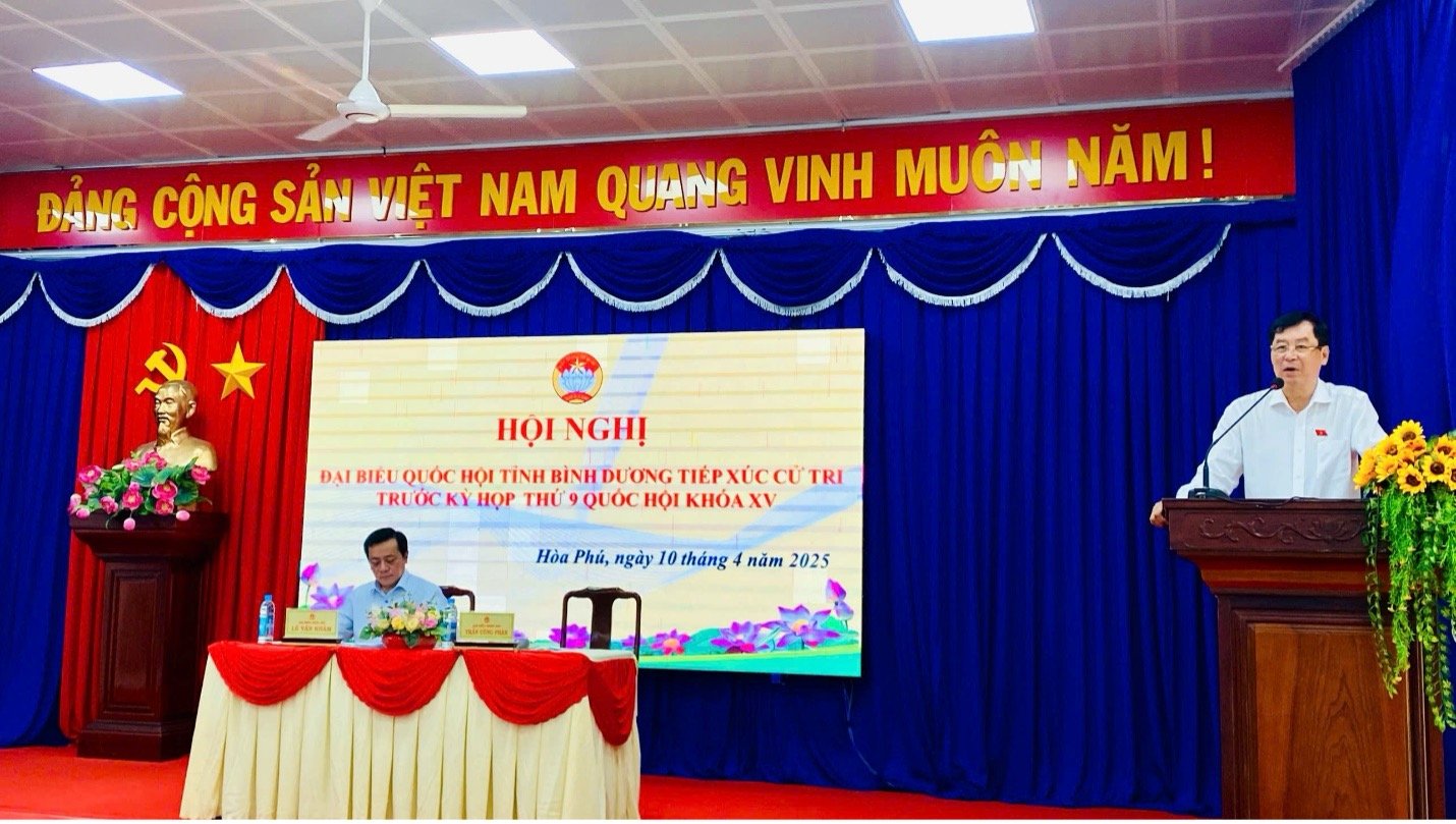 Phường Hòa Phú: Đại biểu Quốc hội tỉnh Bình Dương tiếp xúc cử tri trước kỳ họp thứ 9, Quốc hội khóa XV trên địa bàn phường Hòa Phú