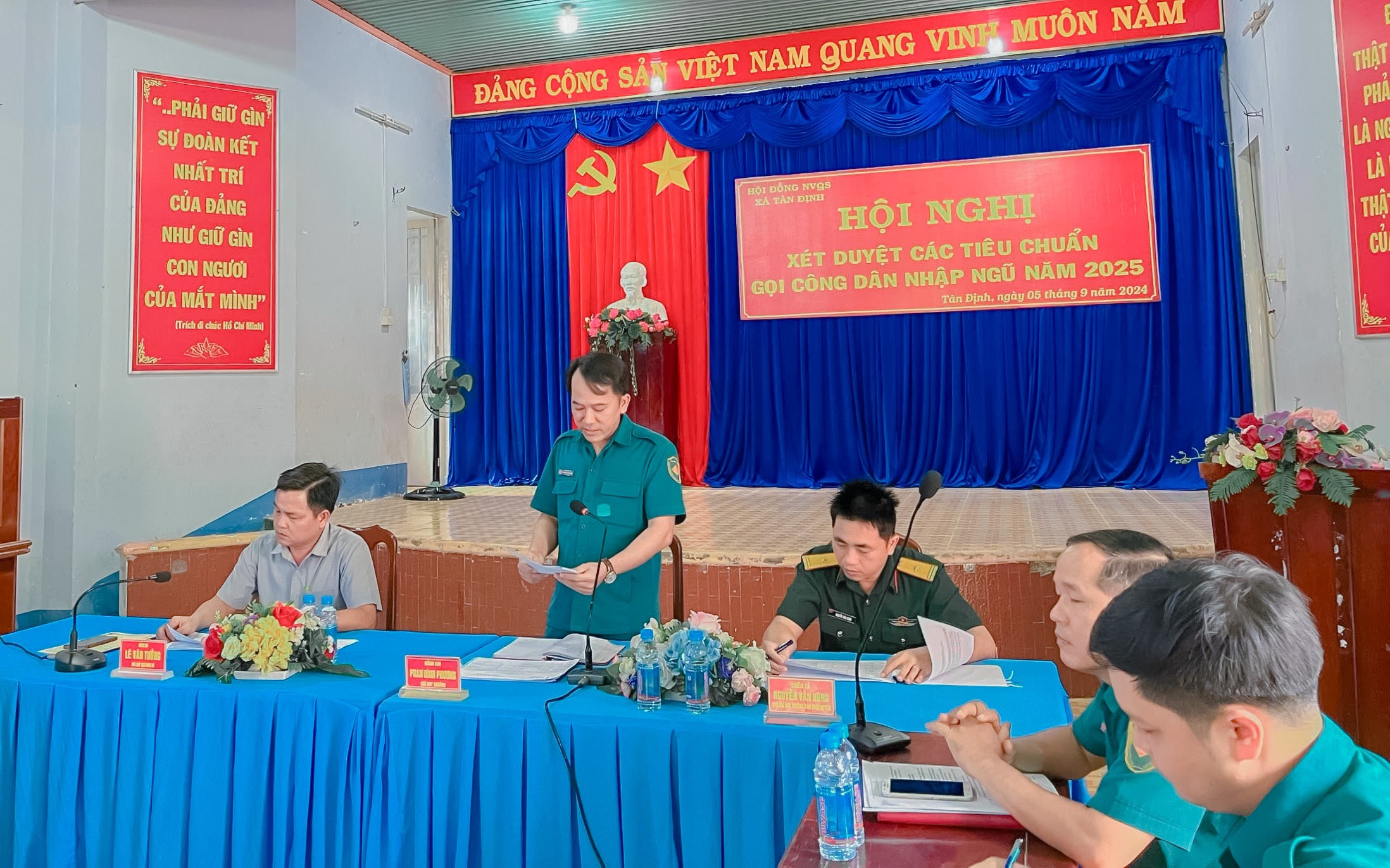 Xã Tân Định tổ chức Hội nghị xét duyệt tiêu chuẩn chính trị trong tuyển chọn, gọi công dân nhập ngũ năm 2025