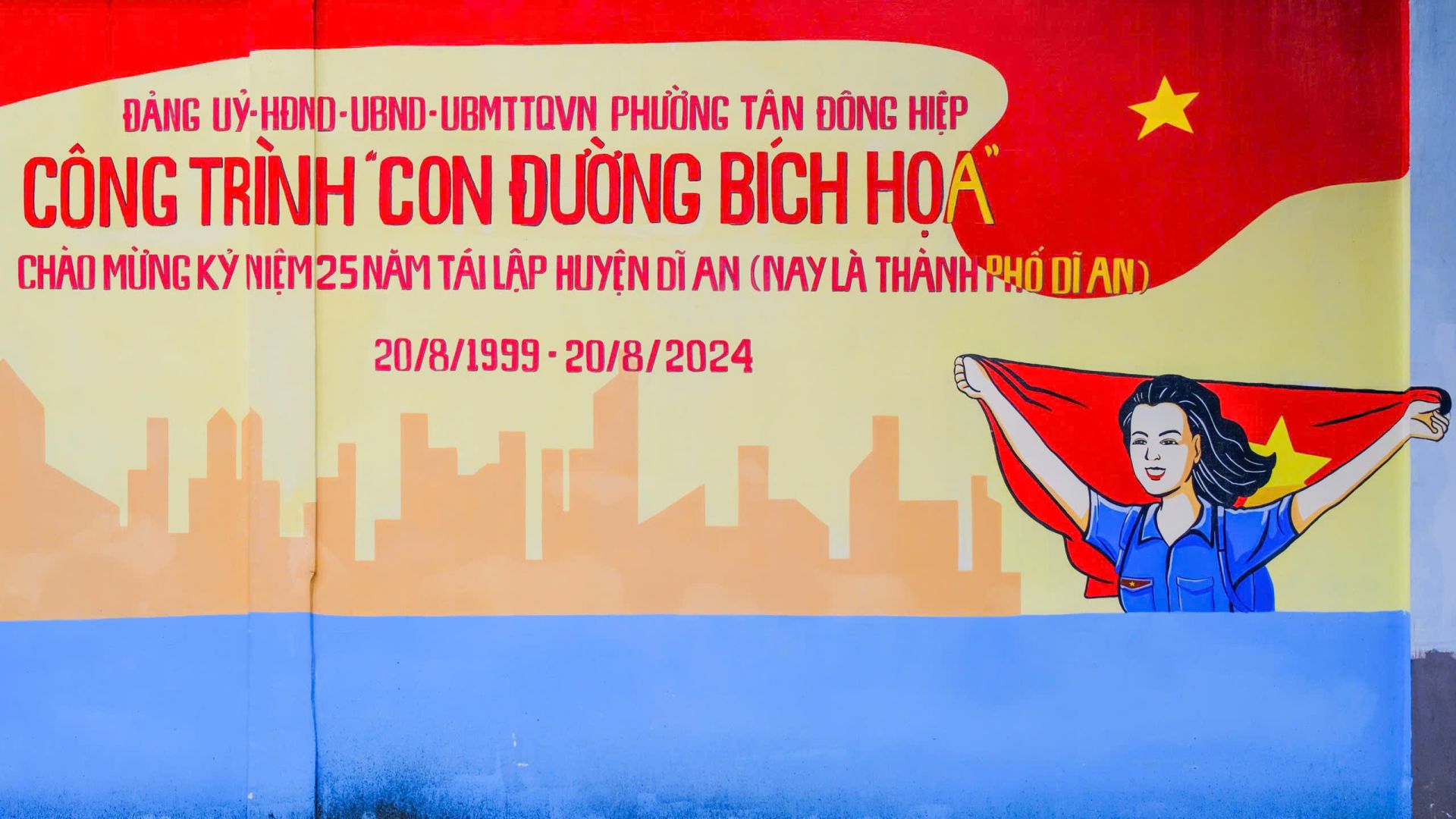 Khánh thành công trình "Con Đường Bích Họa" chào mừng đại hội Đảng các cấp