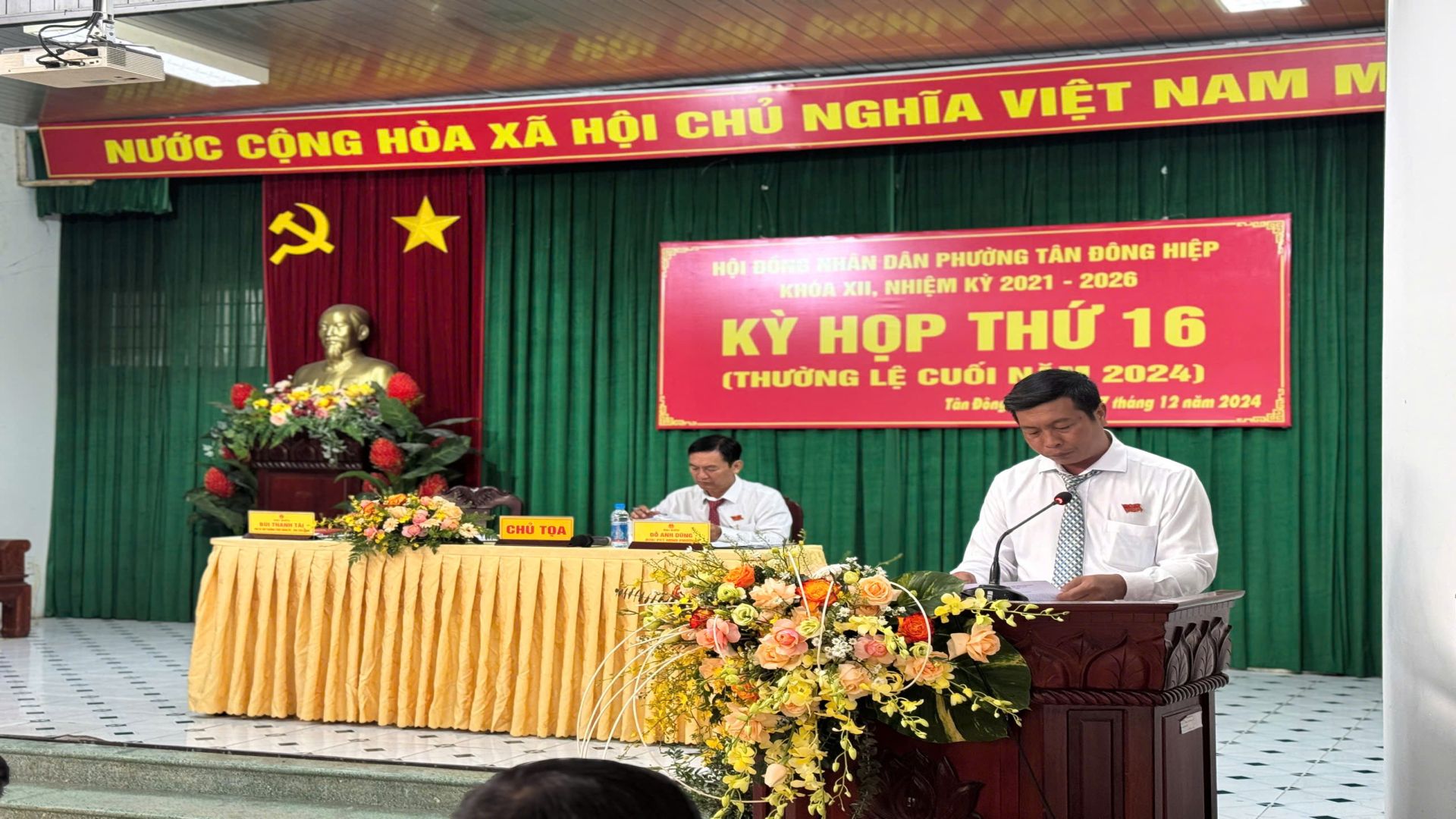 HĐND PHƯỜNG TÂN ĐÔNG HIỆP TỔ CHỨC KỲ HỌP THƯỜNG LỆ CUỐI NĂM 2024