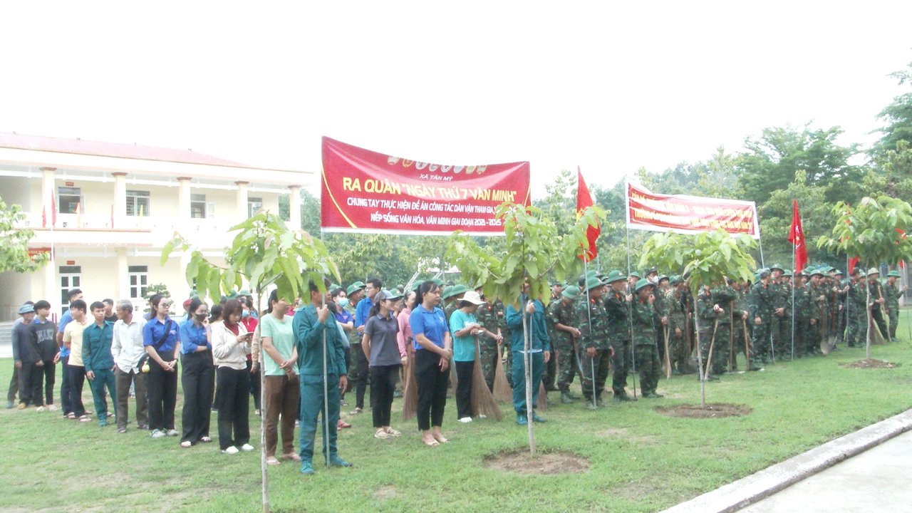 Xã Tân Mỹ Ra quân thực hiện công tác dân vận năm 2024