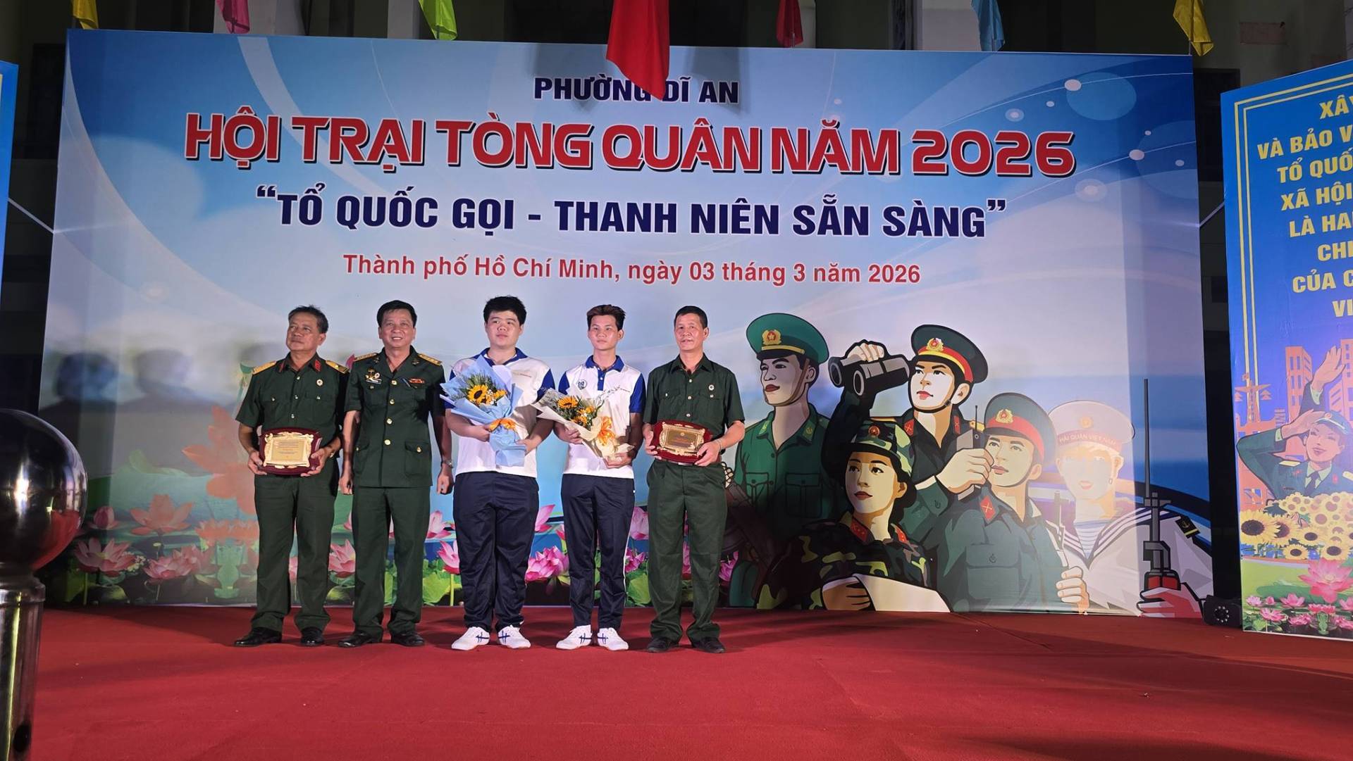 C&oacute; thể l&agrave; h&igrave;nh ảnh về văn bản cho biết 'PHƯỜNUDĨ HỘI TRẠI T&Ograve;NG QU&Acirc;NNĂM 2026 "TỔ QUỐC GỌI J- THANH NI&Ecirc;N SẮN S&Agrave;NG" Th&agrave;nh phố Hồ Ch&iacute; Minh, ng&agrave;y 03 th&aacute;ng 3 năm 2026 X&Atilde; V&Agrave; BẢO TỐ อุบ X&Atilde; HỘI L&Agrave; Ha CH CỦA'