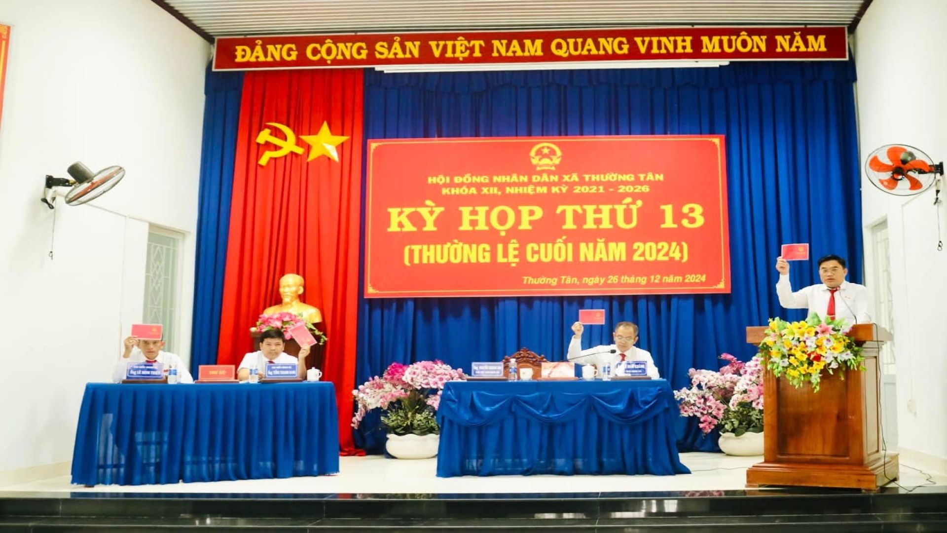 Hội đồng Nhân dân xã Thường Tân khóa XII, nhiệm kỳ 2021 – 2026 tổ chức kỳ họp thứ 13 – kỳ họp thường lệ cuối năm 2024