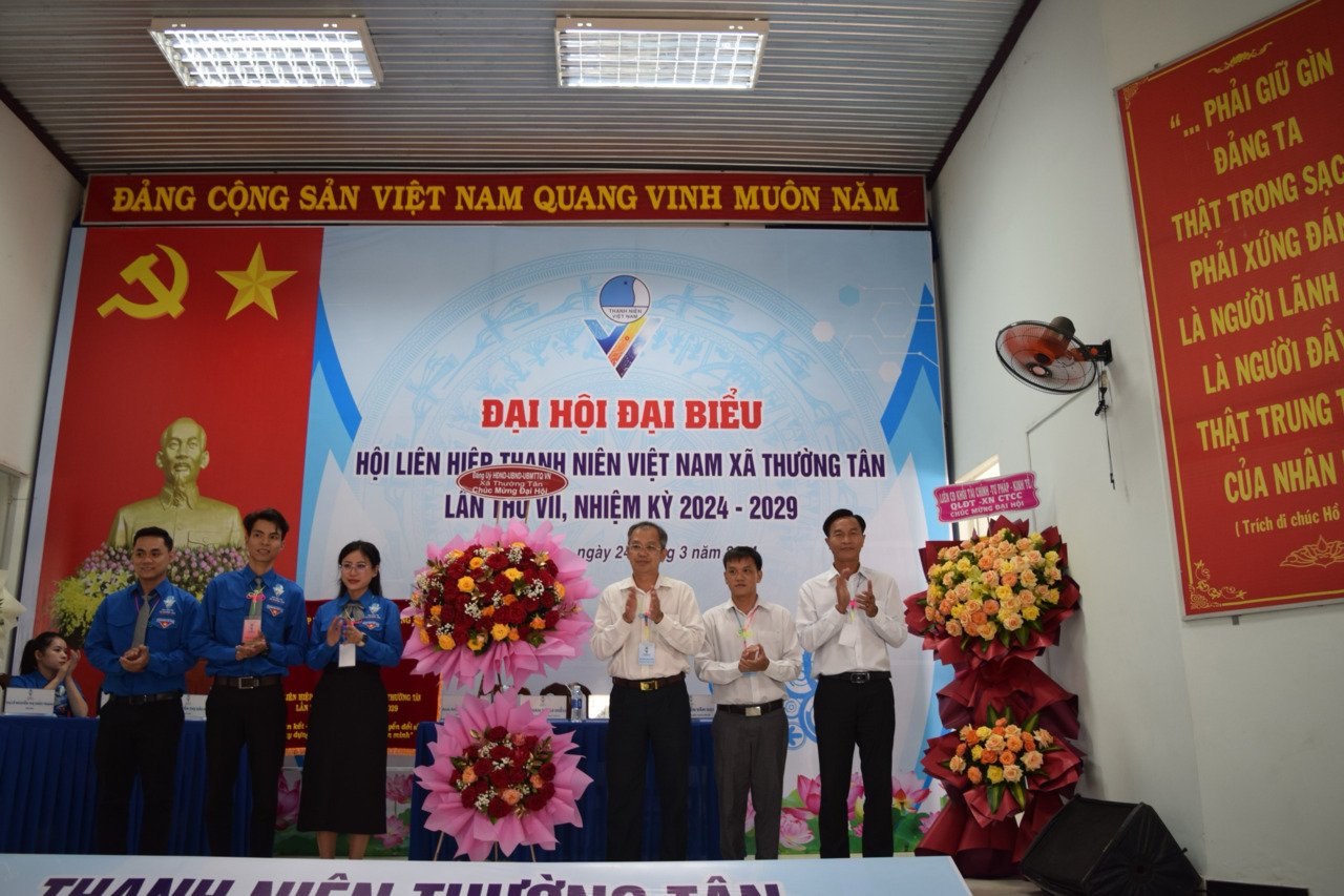 UBH LHTN XÃ THƯỜNG TÂN CHỨC ĐẠI HỘI ĐẠI BIỂU HỘI LIÊN HIỆP THANH NIÊN VIỆT NAM XÃ LẦN THỨ VII, NHIỆM KỲ 2024-2029