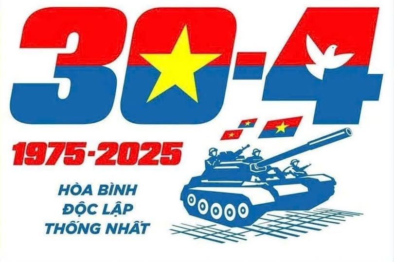 Có thể là hình ảnh về văn bản cho biết '3- 1975 1975-2025 HÒA BÌNH ĐỘC LẬP THỐNG NHẤT'