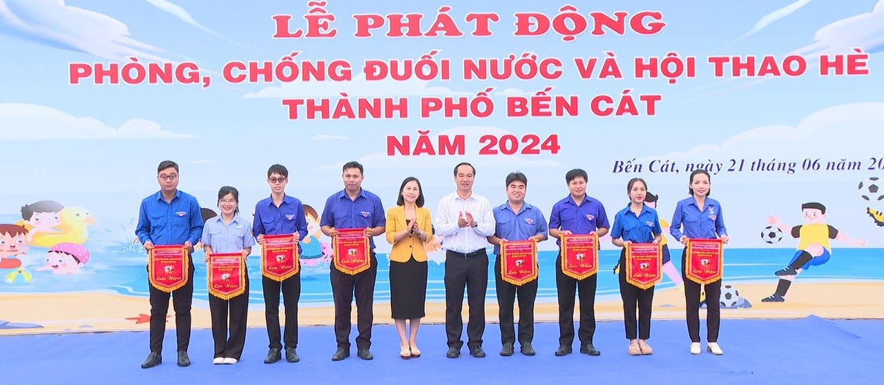 Bến Cát phát động phòng, chống đuối nước và khai mạc Hội thao hè năm 2024
