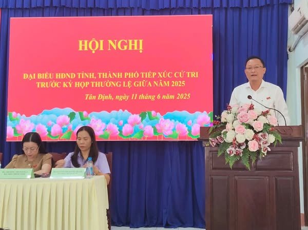 Đại biểu HĐND tỉnh, thành phố tiếp xúc cử tri phường Tân Định