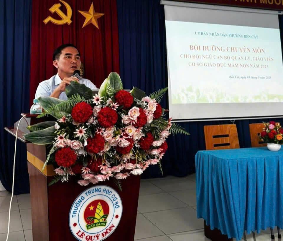 Bến Cát bồi dưỡng chuyên môn cho cán bộ quản lý, giáo viên cơ sở giáo dục mầm non năm 2025