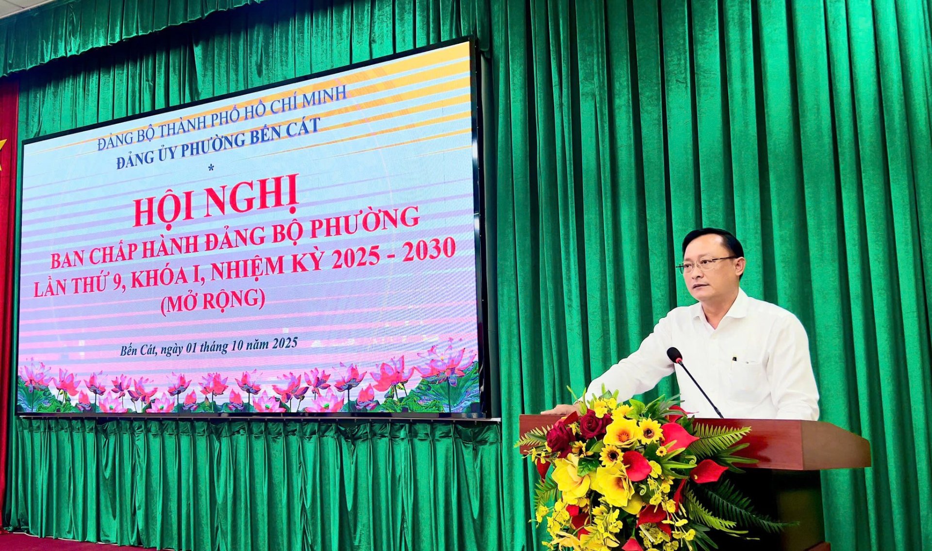 Hội nghị Ban Chấp hành Đảng bộ phường Bến Cát lần thứ 9 khóa I, nhiệm kỳ 2025 - 2030