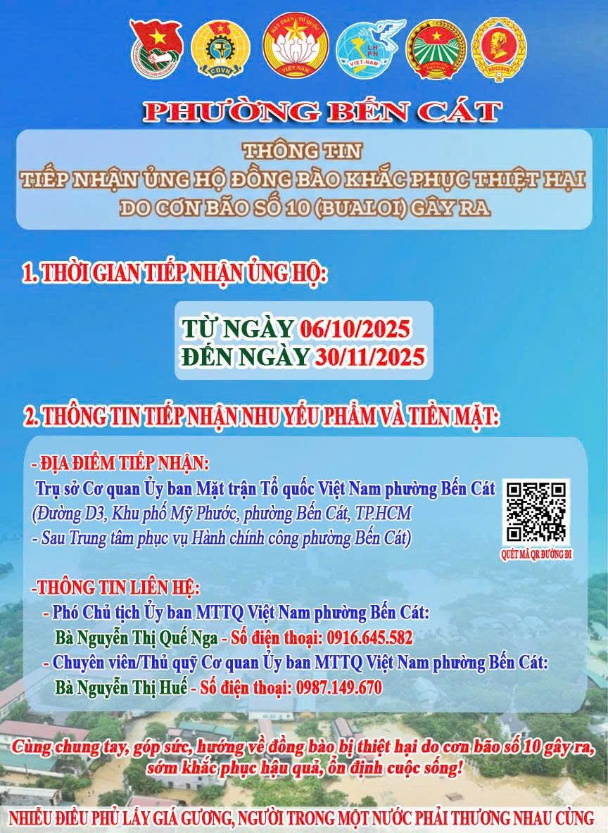 Thông tinTiếp nhận Ủng hộ Đồng bào khắc phục thiệt hại do cơn bão số 10 (BUALOI) gây ra