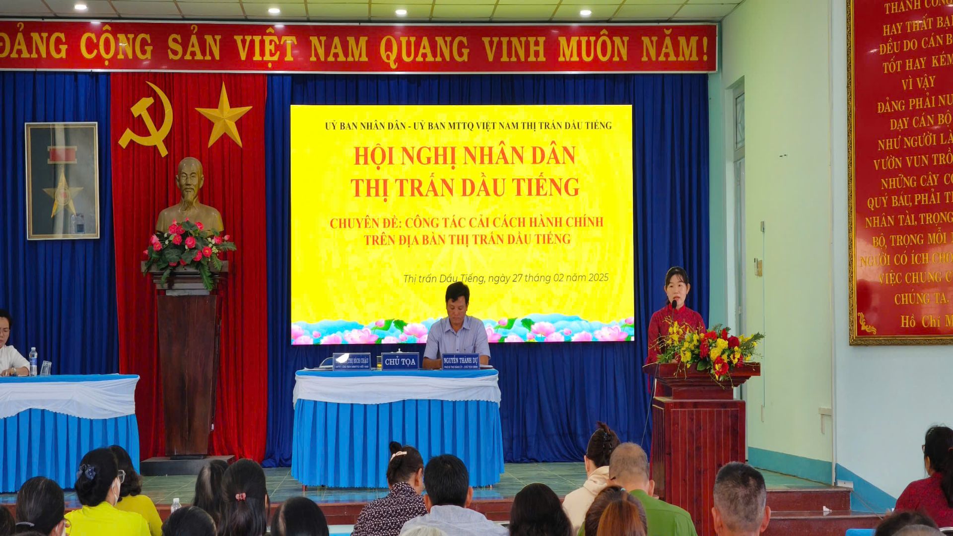 Thị trấn Dầu Tiếng tổ chức hội nghị nhân dân năm 2025