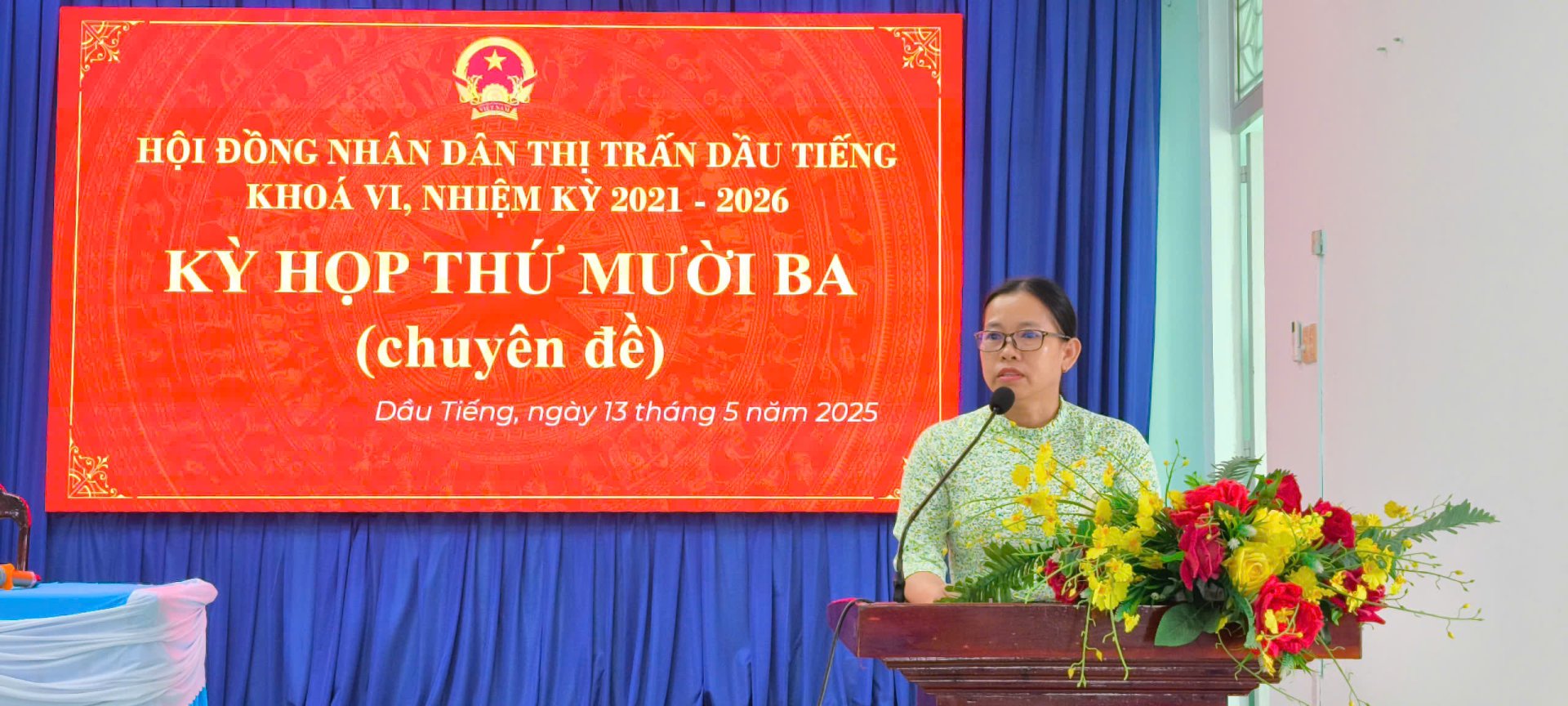 HỘI ĐỒNG NHÂN DÂN THỊ TRẤN DẦU TIẾNG TỔ CHỨC KỲ HỌP THỨ MƯỜI BA (CHUYÊN ĐỀ NĂM 2025)