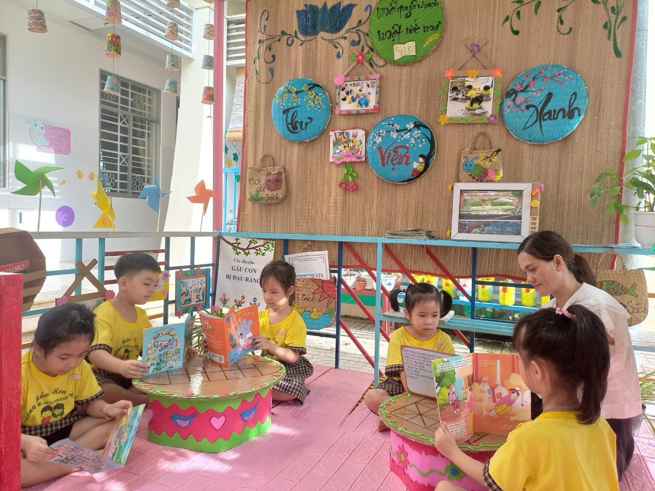 Trường MN Hoa Cúc xã Bình Mỹ tổ chức “Ngày Hội đọc sách”