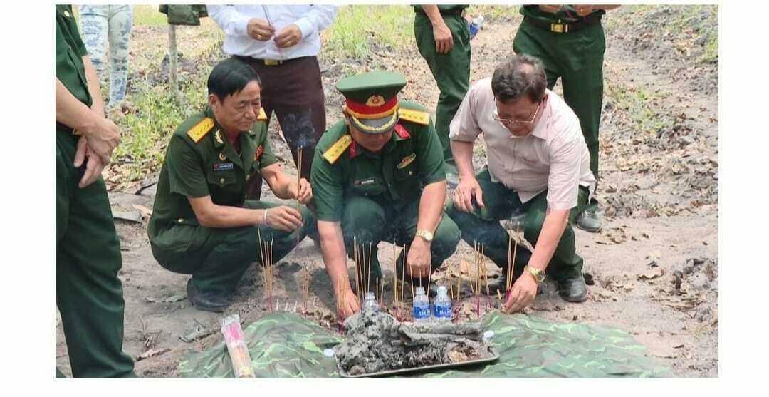 Tìm thấy hài cốt liệt sĩ tại ấp Chòi Dúng, xã Bình Mỹ, huyện Bắc Tân Uyên