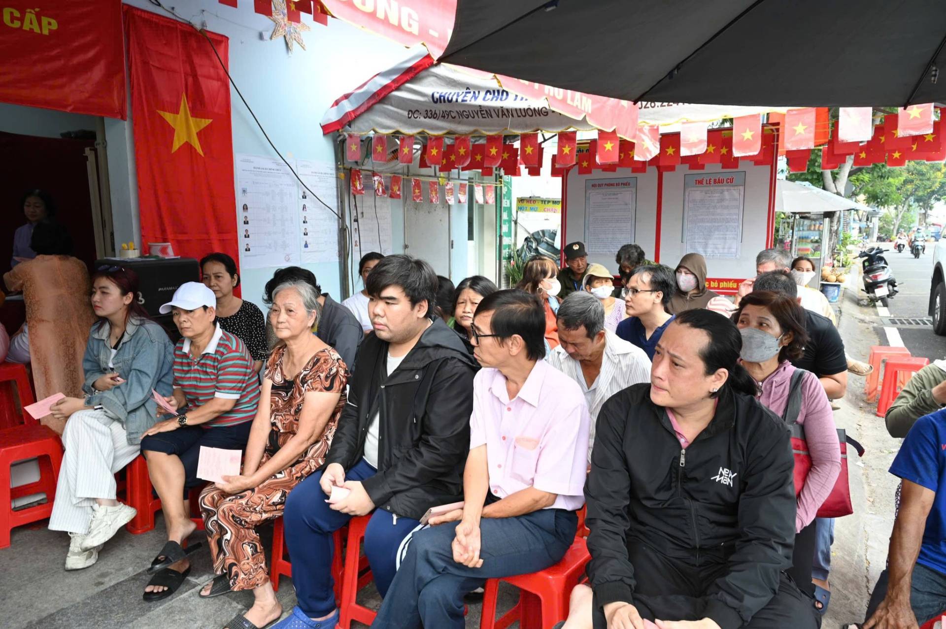 May be an image of one or more people and text