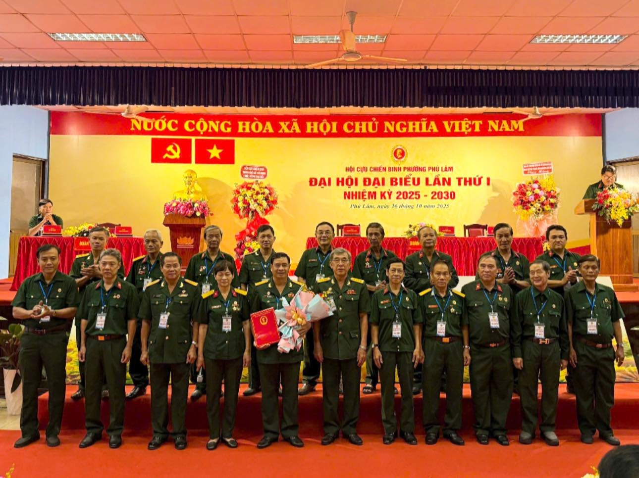 Chào mừng Đại hội đại biểu Hội Cựu chiến binh Phường Phú Lâm lần thứ I, nhiệm kỳ 2025-2030"